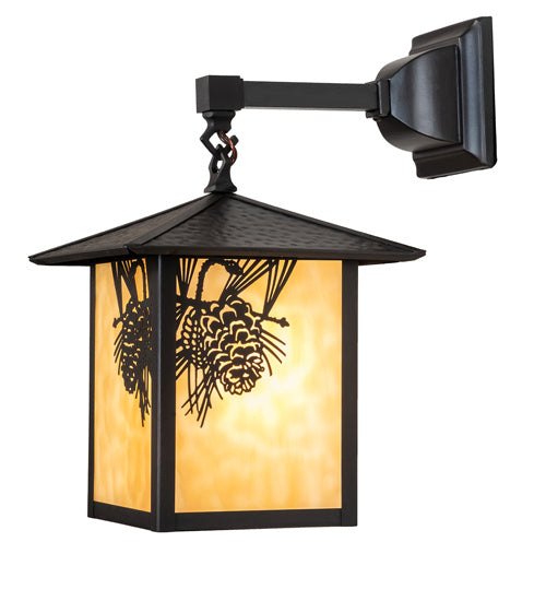 Meyda Tiffany 41165 One Light Wall Sconce, Craftsman Brown