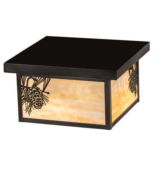 Meyda Tiffany 46268 Two Light Flushmount, Craftsman Brown