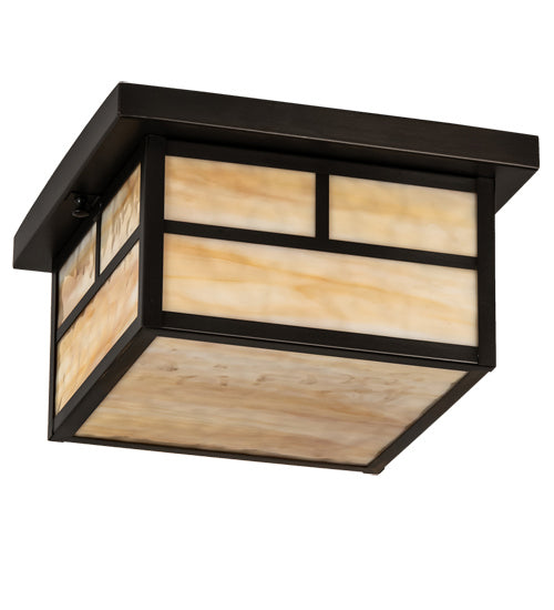 Meyda Tiffany 46407 Two Light Flushmount, Craftsman Brown