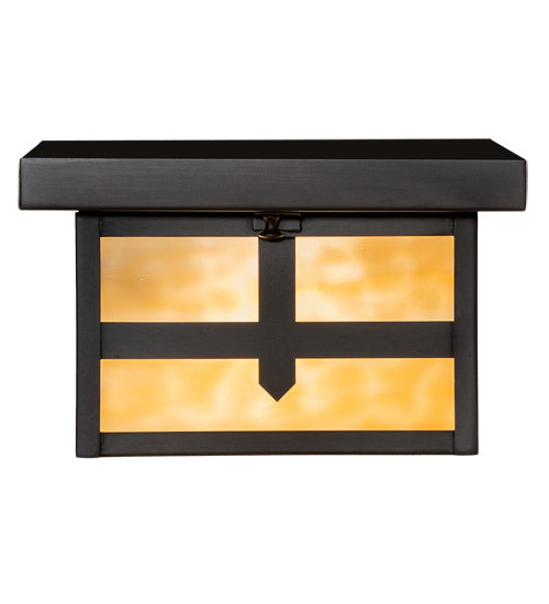 Meyda Tiffany 52717 One Light Flushmount, Craftsman Brown