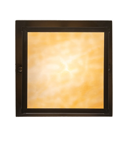 Meyda Tiffany 52717 One Light Flushmount, Craftsman Brown