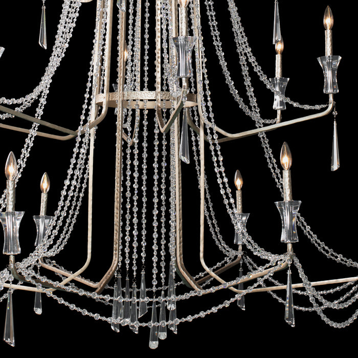 Varaluz 270C18TR 18 Light Chandelier, Transcend Silver