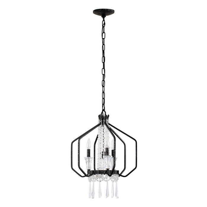 Varaluz 270P04OX Four Light Pendant, Onyx