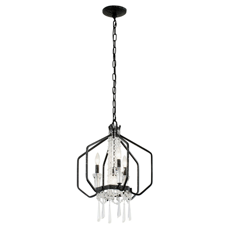 Varaluz 270P04OX Four Light Pendant, Onyx