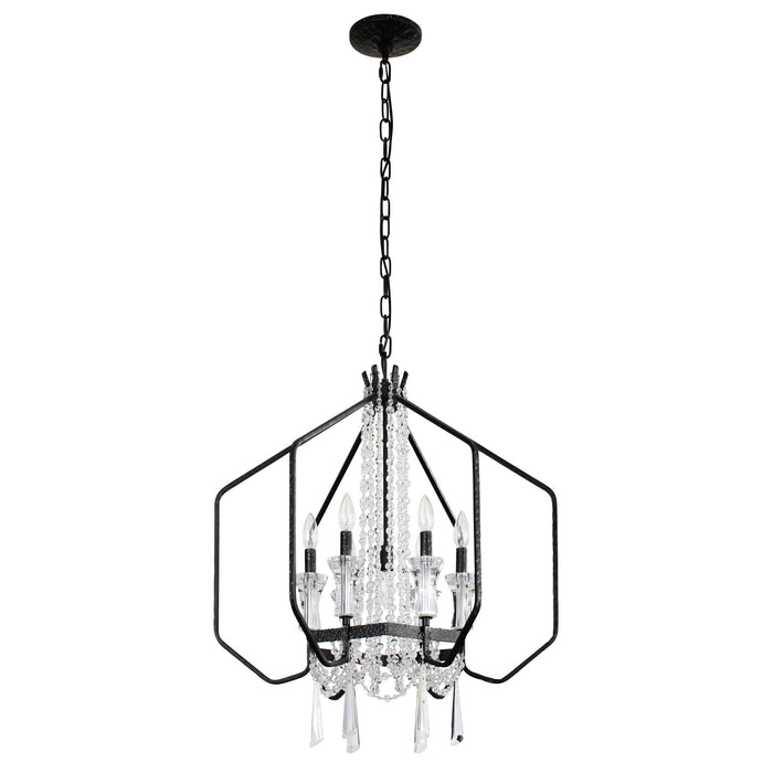 Varaluz 270P07OX Seven Light Pendant, Onyx