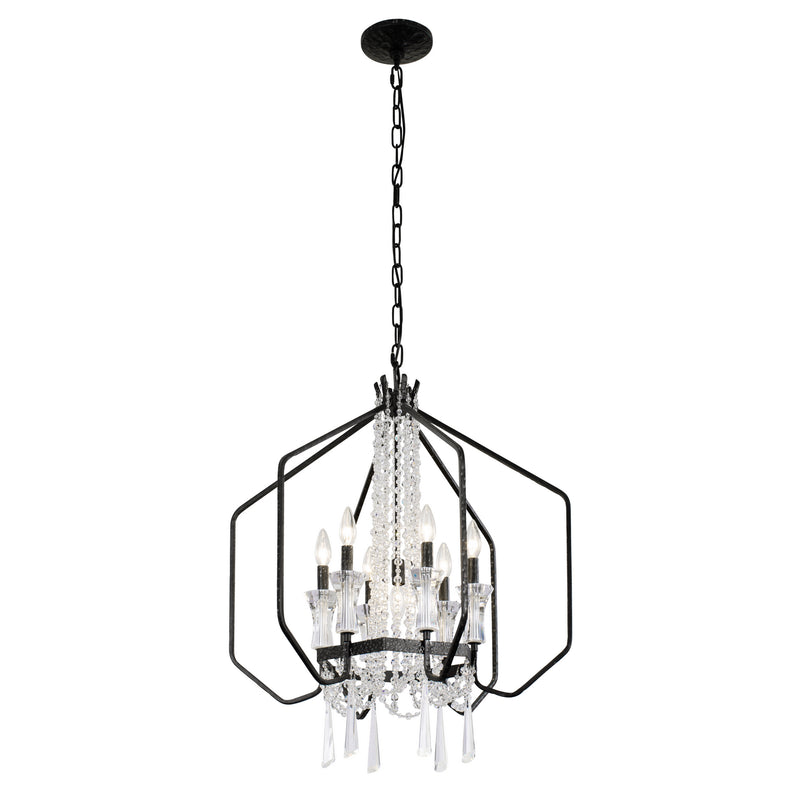 Varaluz 270P07OX Seven Light Pendant, Onyx