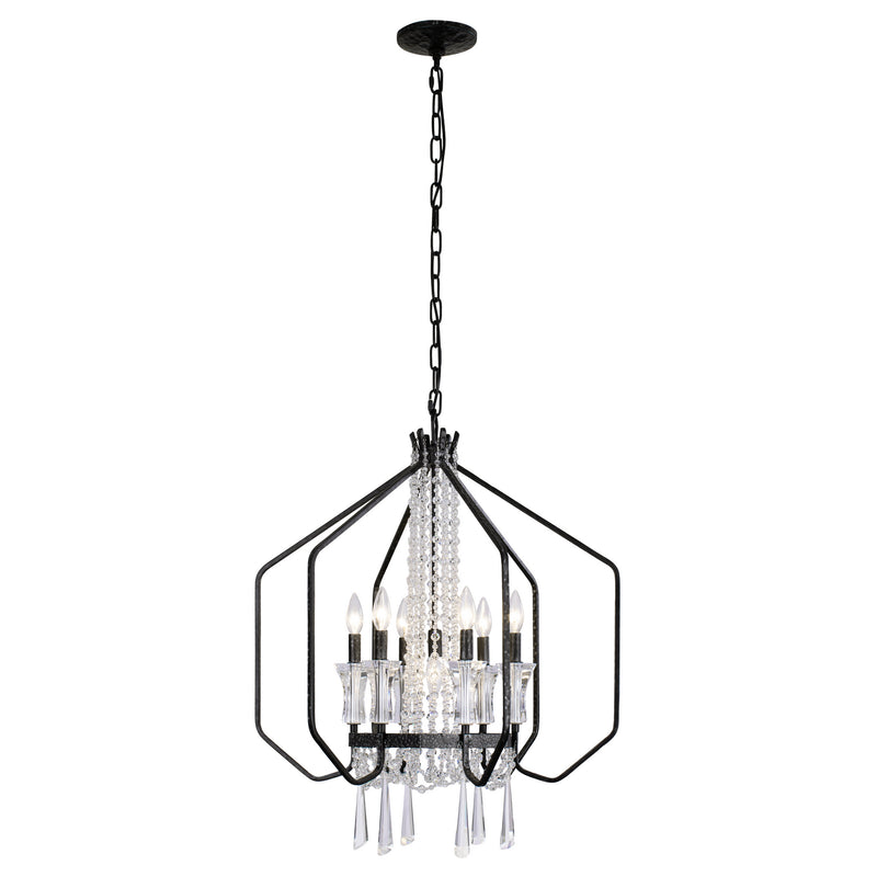 Varaluz 270P07OX Seven Light Pendant, Onyx