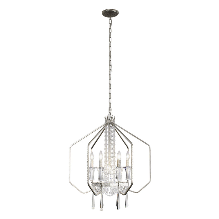 Varaluz 270P07TR Seven Light Pendant, Transcend Silver