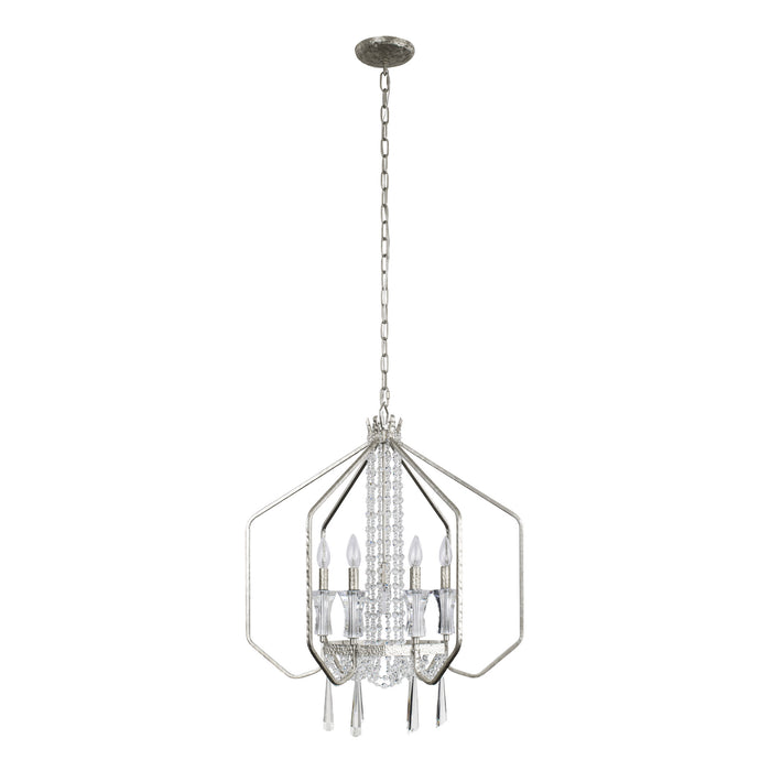 Varaluz 270P07TR Seven Light Pendant, Transcend Silver