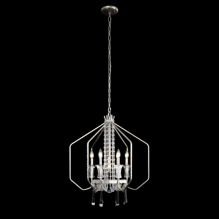Varaluz 270P07TR Seven Light Pendant, Transcend Silver