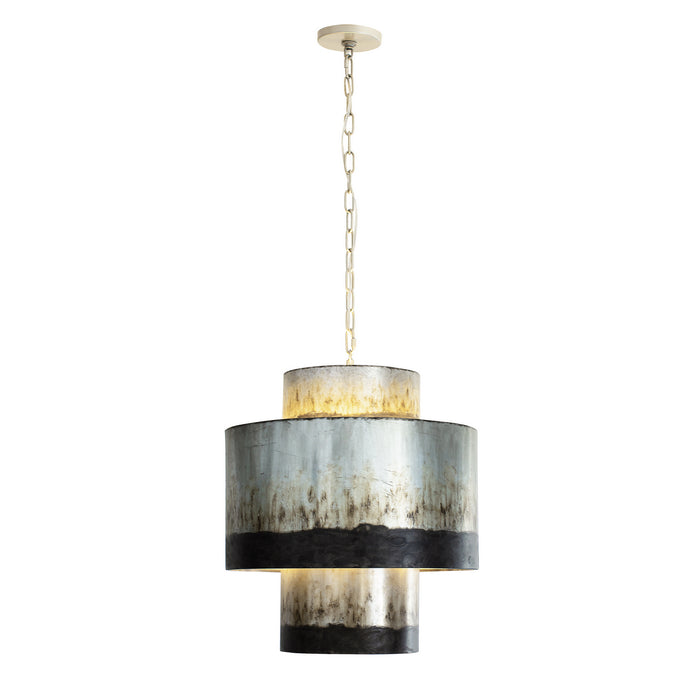 Varaluz 323F04OG Four Light Pendant, Ombre Galvanized