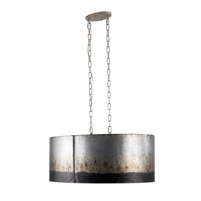 Varaluz 323N06OG Six Light Pendant, Ombre Galvanized
