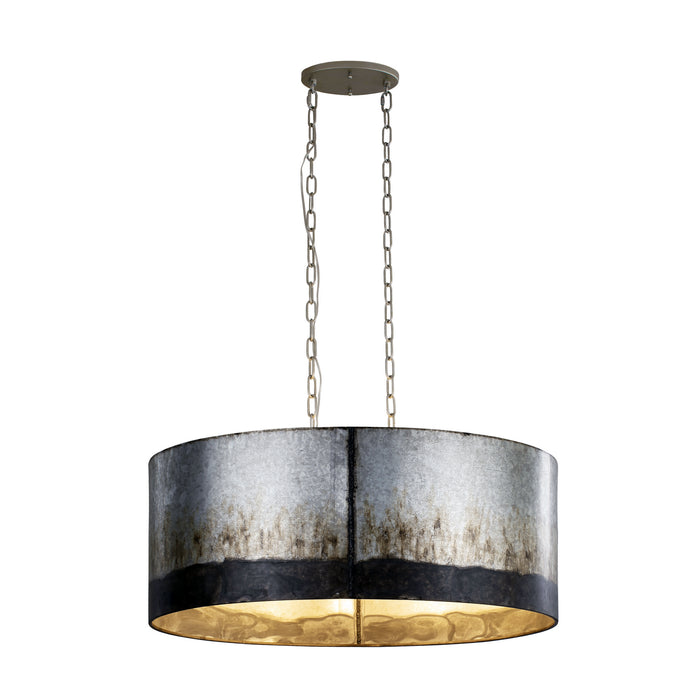 Varaluz 323N06OG Six Light Pendant, Ombre Galvanized