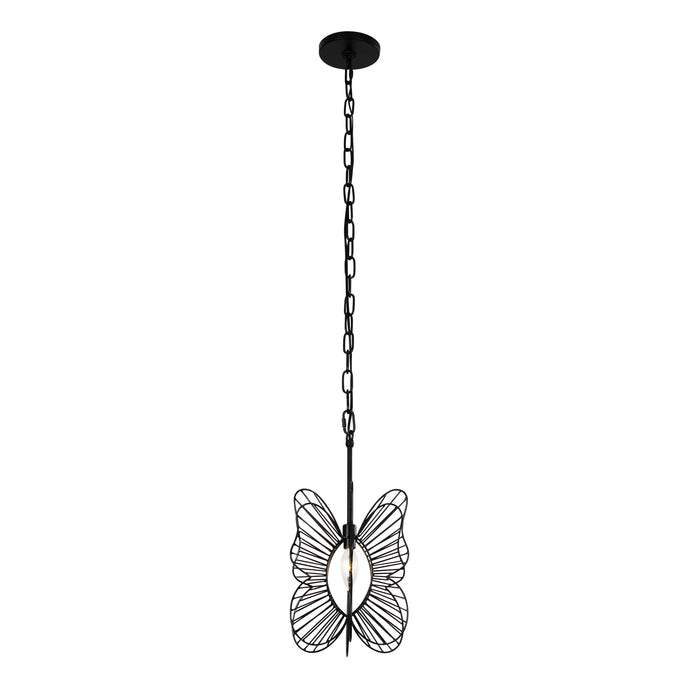 Varaluz 330M01BL One Light Mini Pendant, Black