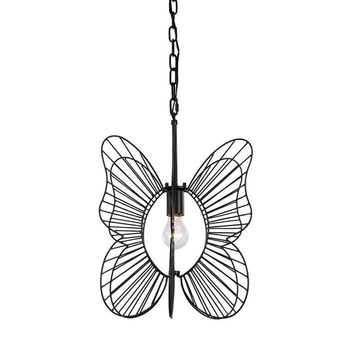 Varaluz 330P01BL One Light Mini Pendant, Black