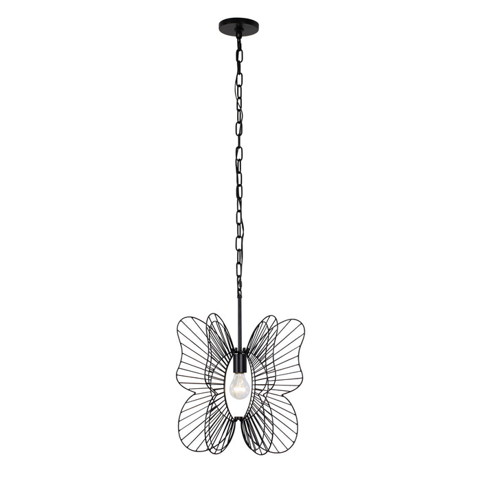 Varaluz 330P01BL One Light Mini Pendant, Black
