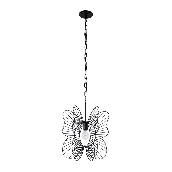 Varaluz 330P01BL One Light Mini Pendant, Black