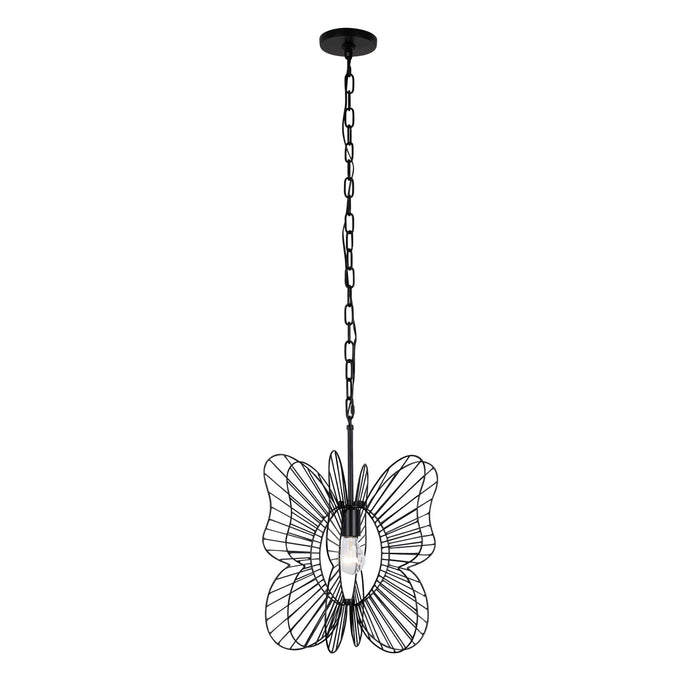 Varaluz 330P01BL One Light Mini Pendant, Black