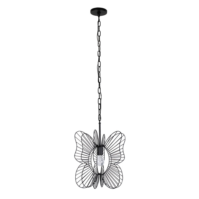 Varaluz 330P01BL One Light Mini Pendant, Black