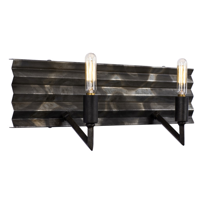 Varaluz 337B02 Two Light Bath, Artistic Fired Steel