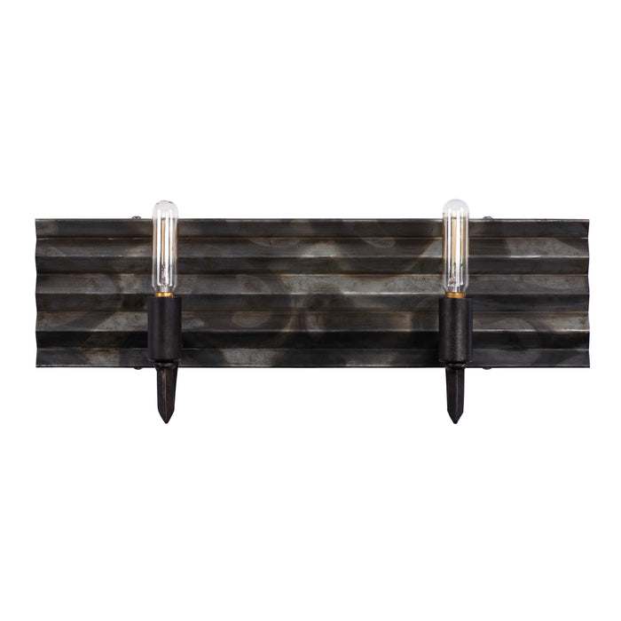 Varaluz 337B02 Two Light Bath, Artistic Fired Steel