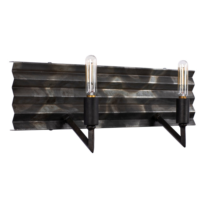 Varaluz 337B02 Two Light Bath, Artistic Fired Steel