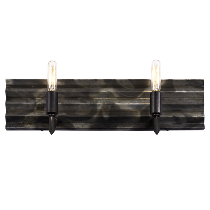 Varaluz 337B02 Two Light Bath, Artistic Fired Steel