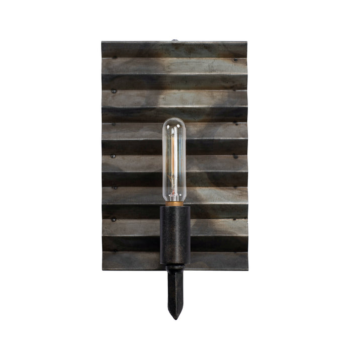 Varaluz 337W01 One Light Wall Sconce, Artistic Fired Steel