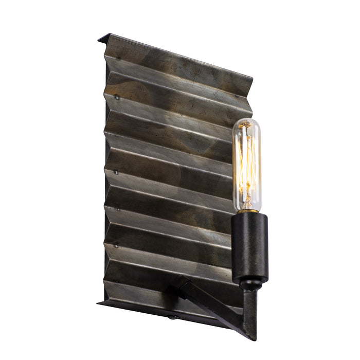 Varaluz 337W01 One Light Wall Sconce, Artistic Fired Steel
