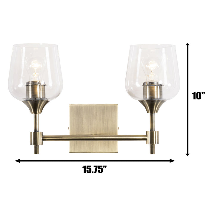 Varaluz 340B02AB Two Light Bath, Antique Brass