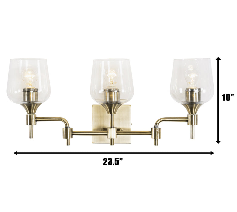 Varaluz 340B03AB Three Light Bath, Antique Brass