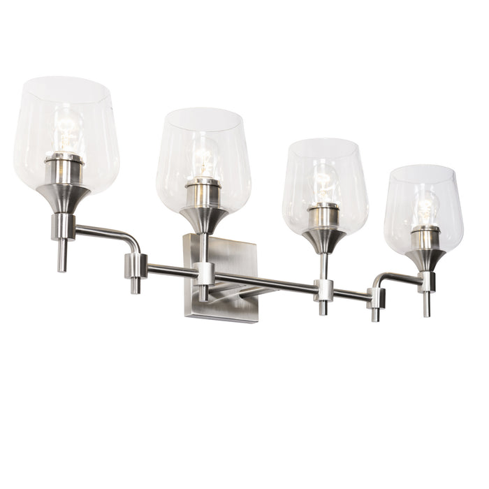 Varaluz 340B04SN Four Light Bath, Satin Nickel