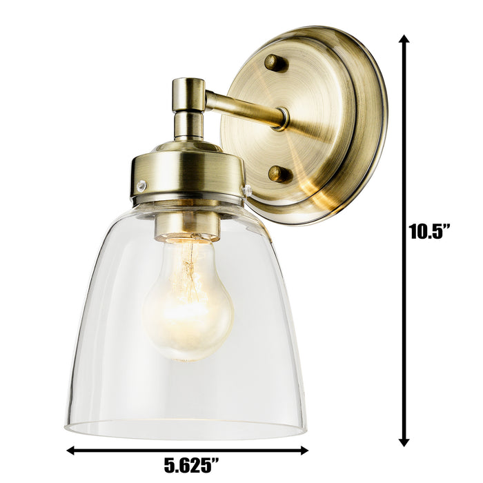 Varaluz 341B01AB One Light Bath, Antique Brass