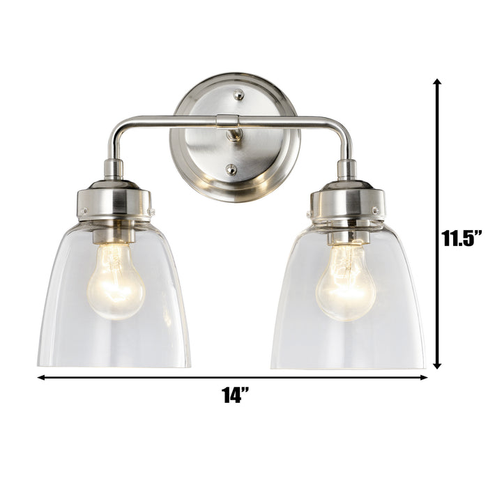 Varaluz 341B02SN Two Light Bath, Satin Nickel