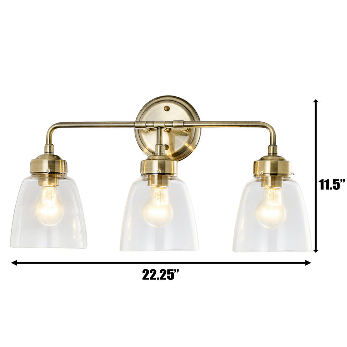 Varaluz 341B03AB Three Light Bath, Antique Brass