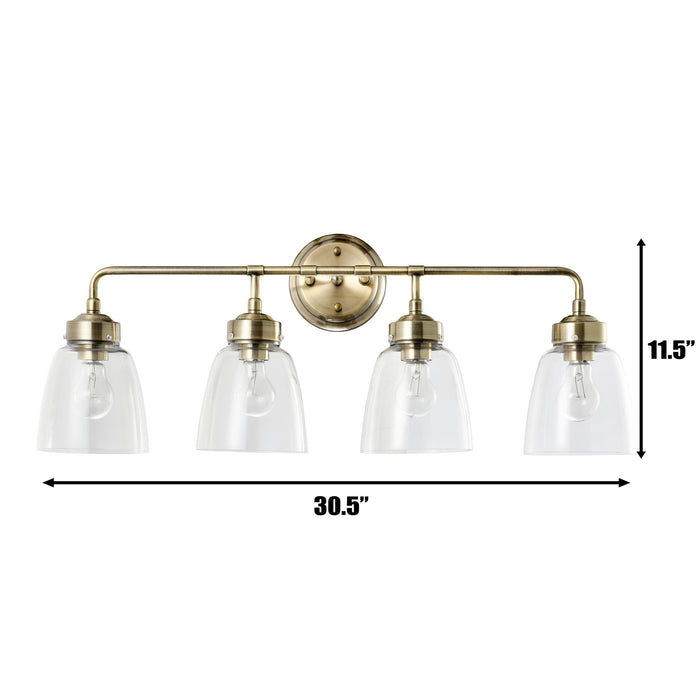 Varaluz 341B04AB Four Light Bath, Antique Brass
