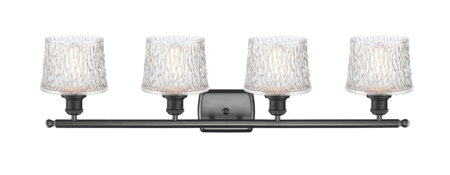 Innovations 516-4W-BK-G402 Four Light Bath Vanity, Matte Black