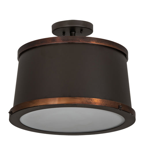 Meyda Tiffany 190873 LED Semi-Flushmount, Oil Rubbed Bronze & Vintage Copper
