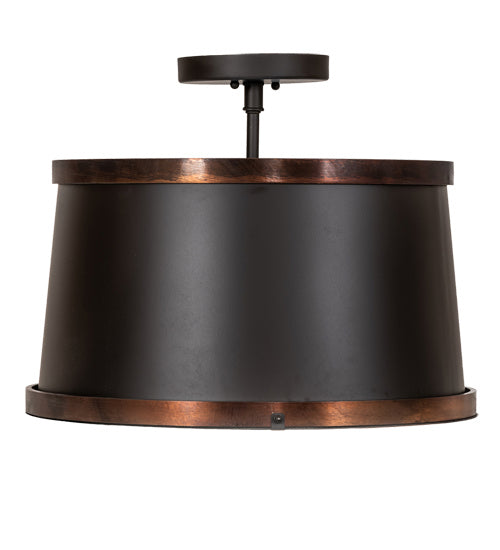Meyda Tiffany 190873 LED Semi-Flushmount, Oil Rubbed Bronze & Vintage Copper
