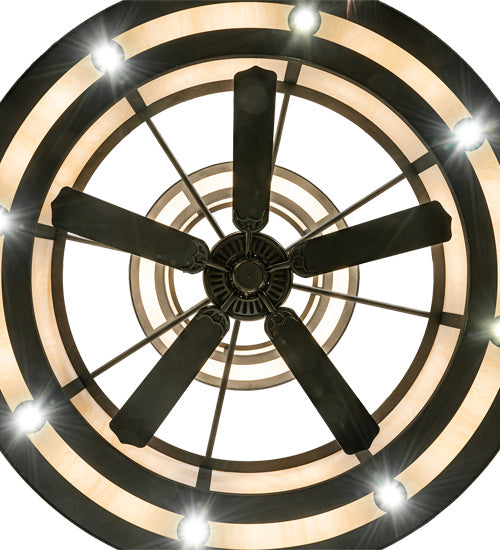 Meyda Tiffany 202725 LED Chandelier, Natural Iron And White Snow