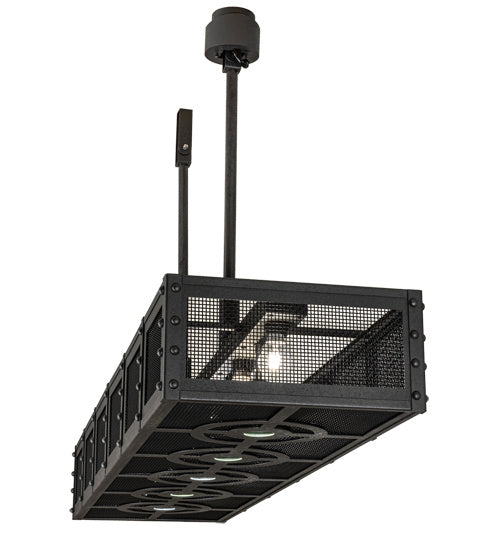 Meyda Tiffany 202727 LED Pendant, Natural Iron And Solar Black