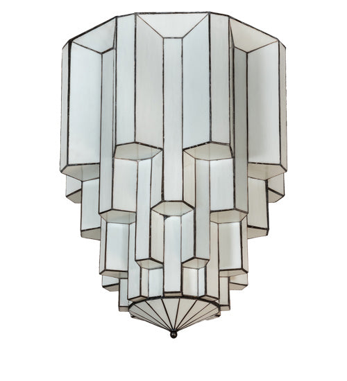 Meyda Tiffany 213839 One Light Flushmount, Antique Iron Gate