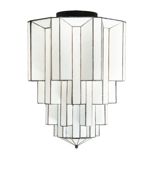 Meyda Tiffany 213839 One Light Flushmount, Antique Iron Gate