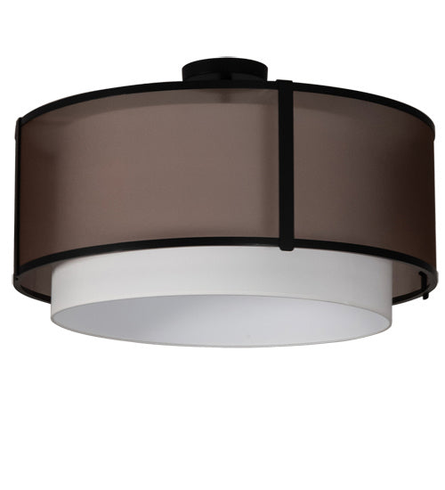 Meyda Tiffany 213919 LED Semi-Flushmount, Flat Black