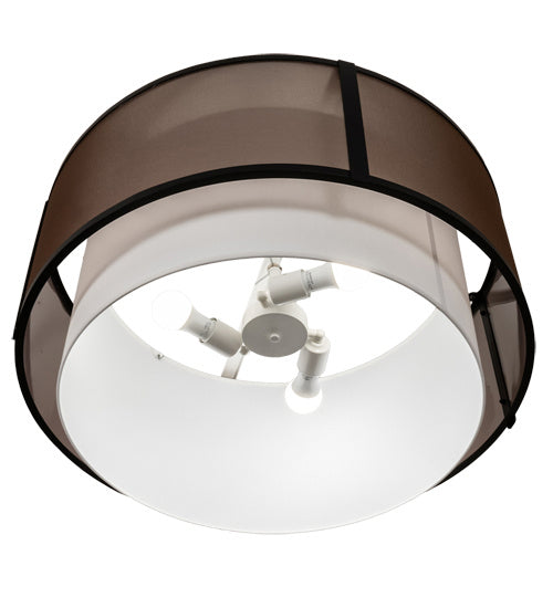 Meyda Tiffany 213919 LED Semi-Flushmount, Flat Black