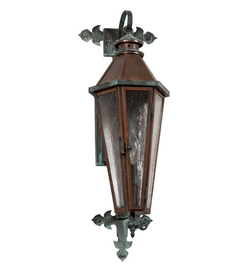 Meyda Tiffany 217967 One Light Wall Sconce, Vintage Copper And Craftsman Verdi