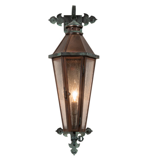 Meyda Tiffany 217967 One Light Wall Sconce, Vintage Copper And Craftsman Verdi