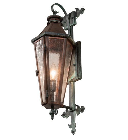 Meyda Tiffany 217967 One Light Wall Sconce, Vintage Copper And Craftsman Verdi