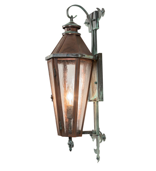 Meyda Tiffany 217967 One Light Wall Sconce, Vintage Copper And Craftsman Verdi