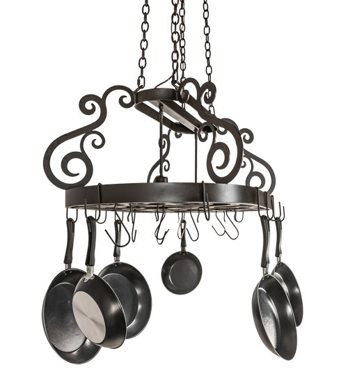 Meyda Tiffany 218807 Two Light Pot Rack, Oil Rubbed Bronze